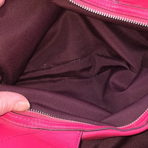 Coach Lexi Red Leather & Jacquard Fabric Shoulder Bag F57540 $498 Retail EUC - Picture 5 of 16